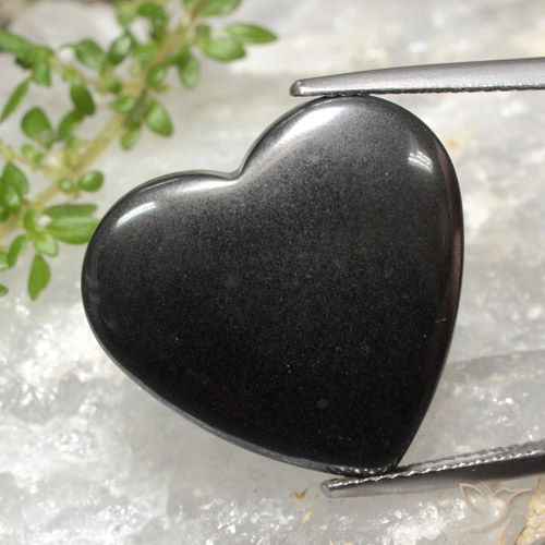 Hématite Gris foncé naturelle Cœur, 23.48 ct, Opaque