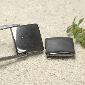 Achetez naturel 9,57ct gris hématite gems, carré, en provenance brésil chez gemselect. en stock, livraison internationale!