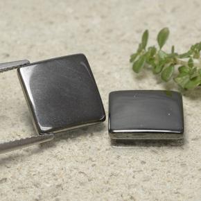 Achetez naturel 9,64ct gris hématite gems, carré, en provenance brésil chez gemselect. en stock, livraison internationale!