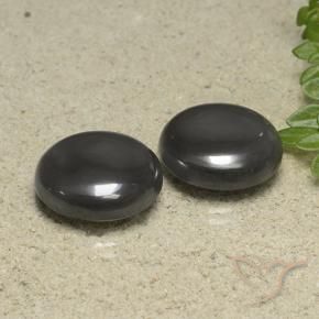 Achetez naturel 42.45ct Noir Gris Hématite gems, Coupe roude, En provenance Brésil chez GemSelect. En stock, livraison internationale!