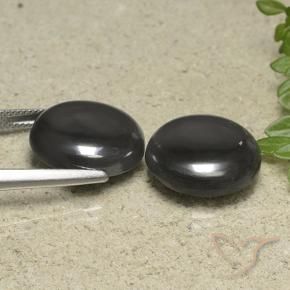 Achetez naturel 42.45ct Noir Gris Hématite gems, Coupe roude, En provenance Brésil chez GemSelect. En stock, livraison internationale!