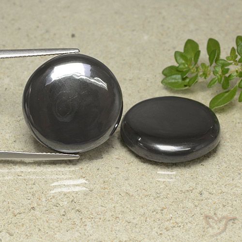 55.11ctw Naturel Gris moyen Hématite, Tour, Opaque