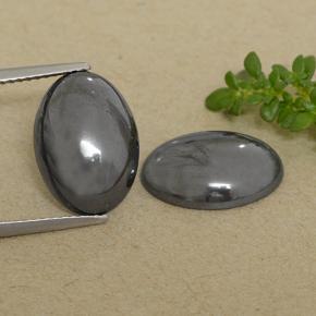 Achetez naturel 14,61ct gris hématite gems, coupe ovale, en provenance brésil chez gemselect. en stock, livraison internationale!