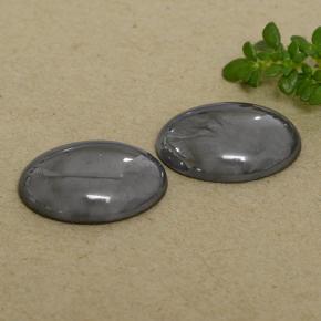 Achetez naturel 14,61ct gris hématite gems, coupe ovale, en provenance brésil chez gemselect. en stock, livraison internationale!