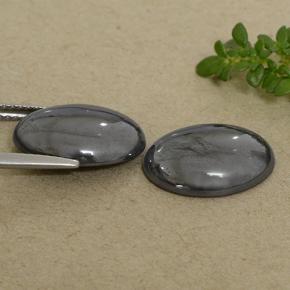 Achetez naturel 14,61ct gris hématite gems, coupe ovale, en provenance brésil chez gemselect. en stock, livraison internationale!