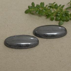 Achetez naturel 18,02ct gris hématite gems, coupe ovale, en provenance brésil chez gemselect. en stock, livraison internationale!