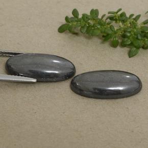 Achetez naturel 18,02ct gris hématite gems, coupe ovale, en provenance brésil chez gemselect. en stock, livraison internationale!