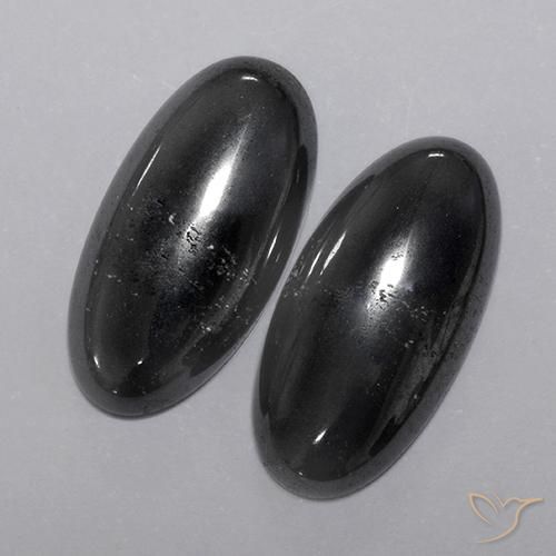 Shop natural 18.04ct Noir Gris Hématite gems, ovale, from Brésil at GemSelect. In stock, global shipping!