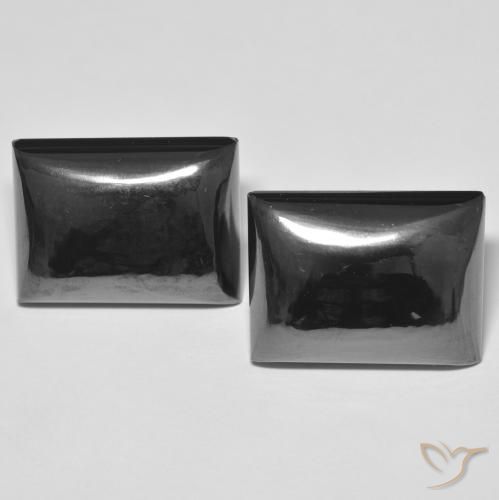 56.12ctw Naturel Gris moyen Hématite, Baquette, Opaque