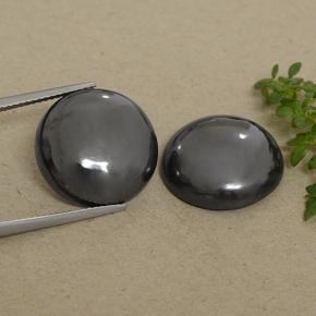 Achetez naturel 36.74ct Gris moyen Hématite gems, Coupe roude, En provenance Brésil chez GemSelect. En stock, livraison internationale!