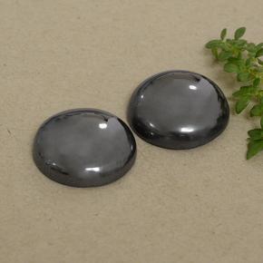 Achetez naturel 36.74ct Gris moyen Hématite gems, Coupe roude, En provenance Brésil chez GemSelect. En stock, livraison internationale!