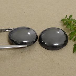 Achetez naturel 36.74ct Gris moyen Hématite gems, Coupe roude, En provenance Brésil chez GemSelect. En stock, livraison internationale!
