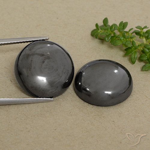 45.45ctw Naturel Gris moyen Hématite, Tour, Opaque