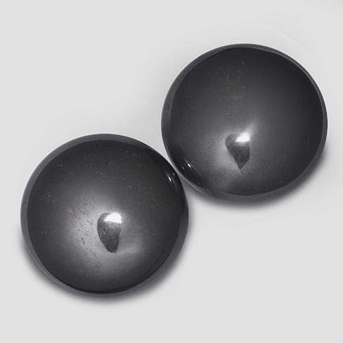 Achetez naturel 64.57ct Noir Gris Hématite gems, Coupe roude, En provenance Brésil chez GemSelect. En stock, livraison internationale!