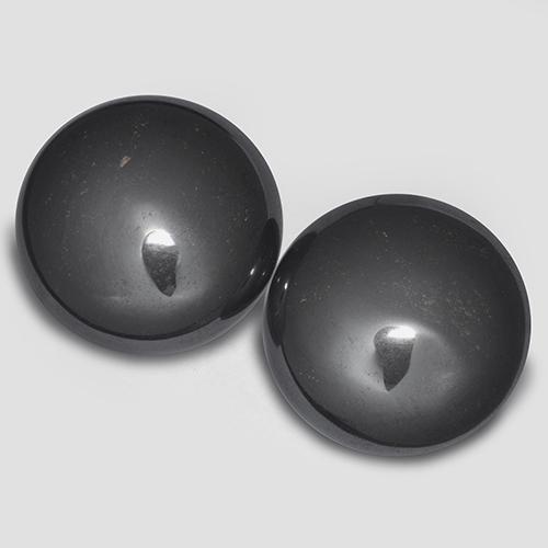 Achetez naturel 64.57ct Noir Gris Hématite gems, Coupe roude, En provenance Brésil chez GemSelect. En stock, livraison internationale!