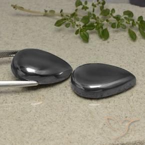Shop natural 73.93ct Gris foncé Hématite gems, En forme de poire, from Brésil at GemSelect. In stock, global shipping!