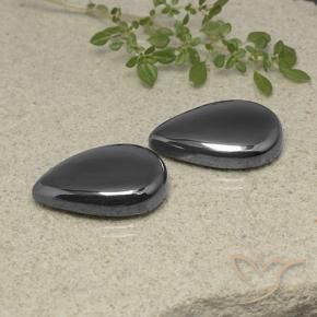 Shop natural 54.14ct Gris foncé Hématite gems, En forme de poire, from Brésil at GemSelect. In stock, global shipping!