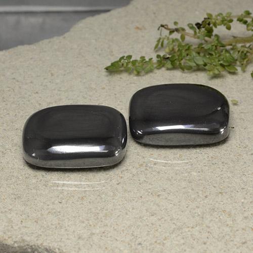 Achetez naturel 117,62ct gris hématite gems, coupe coussin, en provenance brésil chez gemselect. en stock, livraison internationale!