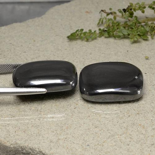 Achetez naturel 117,62ct gris hématite gems, coupe coussin, en provenance brésil chez gemselect. en stock, livraison internationale!