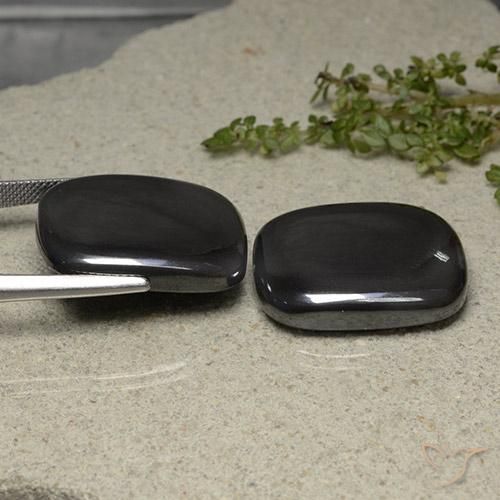 Shop natural 100.49ct Noir Gris Hématite gems, Coussin, from Brésil at GemSelect. In stock, global shipping!