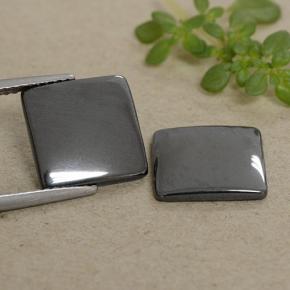 Achetez naturel 9,50ct gris hématite gems, carré, en provenance brésil chez gemselect. en stock, livraison internationale!