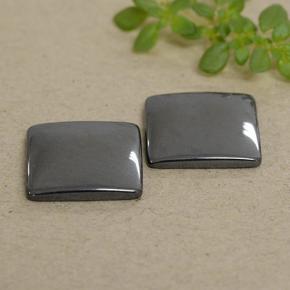 Achetez naturel 9,50ct gris hématite gems, carré, en provenance brésil chez gemselect. en stock, livraison internationale!
