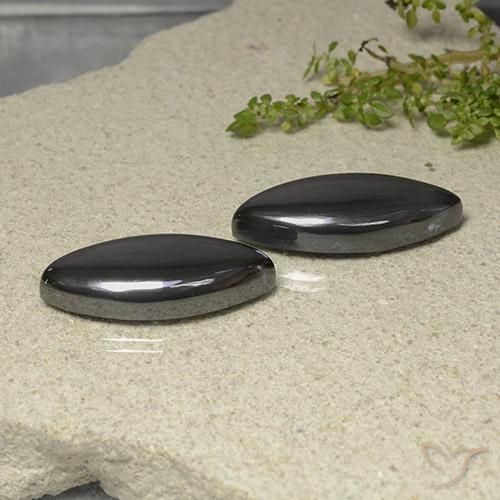 Shop natural 70.41ct Noir Gris Hématite gems, Marquise, from Brésil at GemSelect. In stock, global shipping!