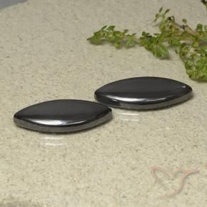Shop natural 25.62ct Noir Gris Hématite gems, Marquise, from Brésil at GemSelect. In stock, global shipping!