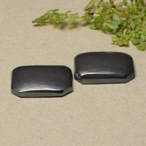 Achetez naturel 17,78ct gris hématite gems, taille émeraude, en provenance brésil chez gemselect. en stock, livraison internationale!