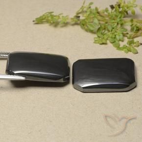 Shop natural 40.49ct Noir Gris Hématite gems, Octogone / coupe Émeraude, from Brésil at GemSelect. In stock, global shipping!