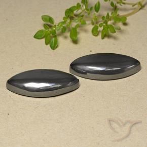 Shop natural 46.29ct Noir Gris Hématite gems, Marquise, from Brésil at GemSelect. In stock, global shipping!