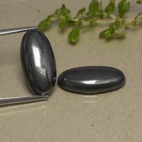 Achetez naturel 18.81ct Noir Gris Hématite gems, Coupe ovale, En provenance Brésil chez GemSelect. En stock, livraison internationale!