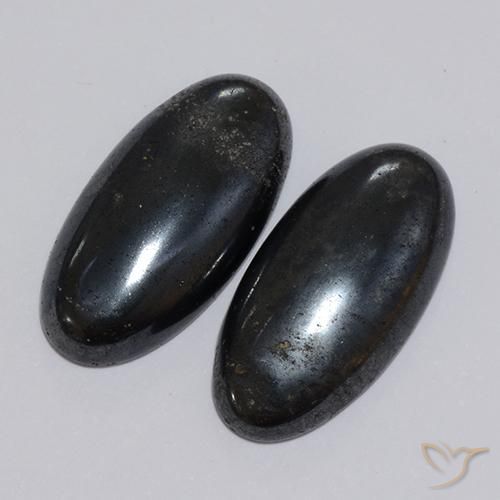 Shop natural 17.40ct Gris foncé Hématite gems, ovale, from Brésil at GemSelect. In stock, global shipping!