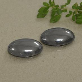 Achetez naturel 14.47ct Noir Gris Hématite gems, Coupe ovale, En provenance Brésil chez GemSelect. En stock, livraison internationale!