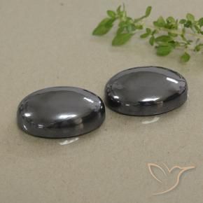 Achetez naturel 55.52ct Noir Gris Hématite gems, Coupe ovale, En provenance Brésil chez GemSelect. En stock, livraison internationale!