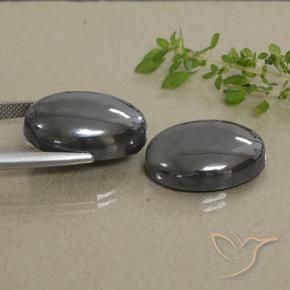 Achetez naturel 55.52ct Noir Gris Hématite gems, Coupe ovale, En provenance Brésil chez GemSelect. En stock, livraison internationale!
