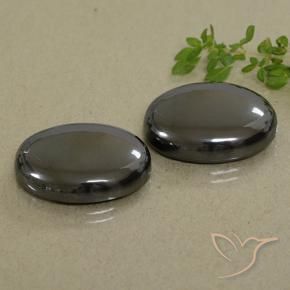 Shop natural 66.71ct Noir Gris Hématite gems, ovale, from Brésil at GemSelect. In stock, global shipping!