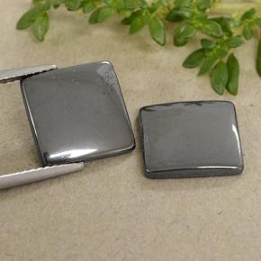 Achetez naturel 9,68ct gris hématite gems, carré, en provenance brésil chez gemselect. en stock, livraison internationale!