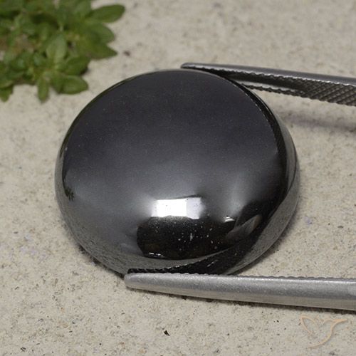 39.37ct Naturel Gris foncé Hématite, Tour, Opaque
