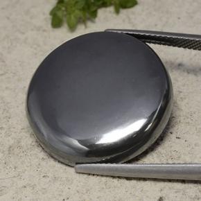 Hématite gris naturelle coupe roude, 41,40 ct, opaque