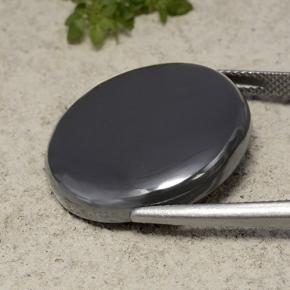 Hématite gris naturelle coupe roude, 41,40 ct, opaque
