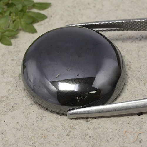 33.63ct Naturel Gris foncé Hématite, Tour, Opaque
