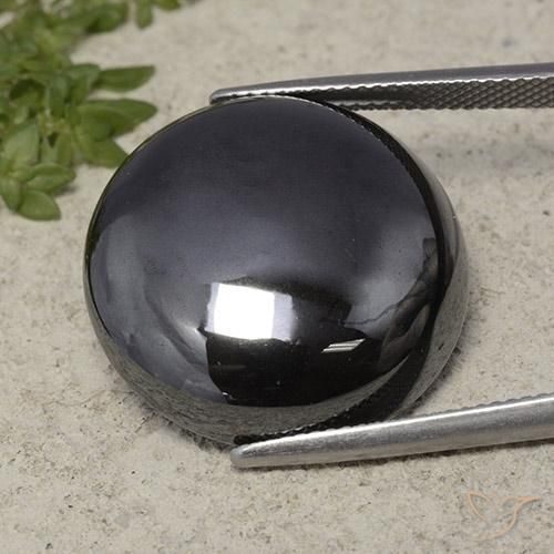 41.15ct Naturel Noir Gris Hématite, Tour, Opaque