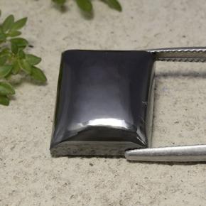 Hématite gris naturelle baguette, 21,30 ct, opaque