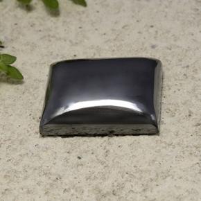 Hématite gris naturelle baguette, 21,30 ct, opaque