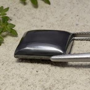 Hématite gris naturelle baguette, 21,30 ct, opaque