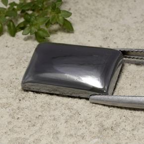 Hématite Noir Gris naturelle Baquette, 18.55 ct, Opaque