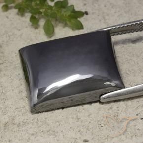 Hématite Noir Gris naturelle Baquette, 28.35 ct, Opaque