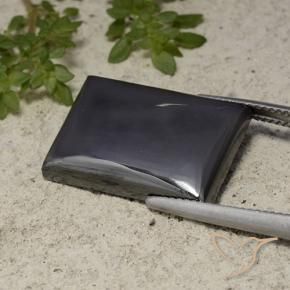 Hématite Gris foncé naturelle Baquette, 22.79 ct, Opaque