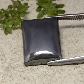 Hématite gris naturelle baguette, 23,59 ct, opaque